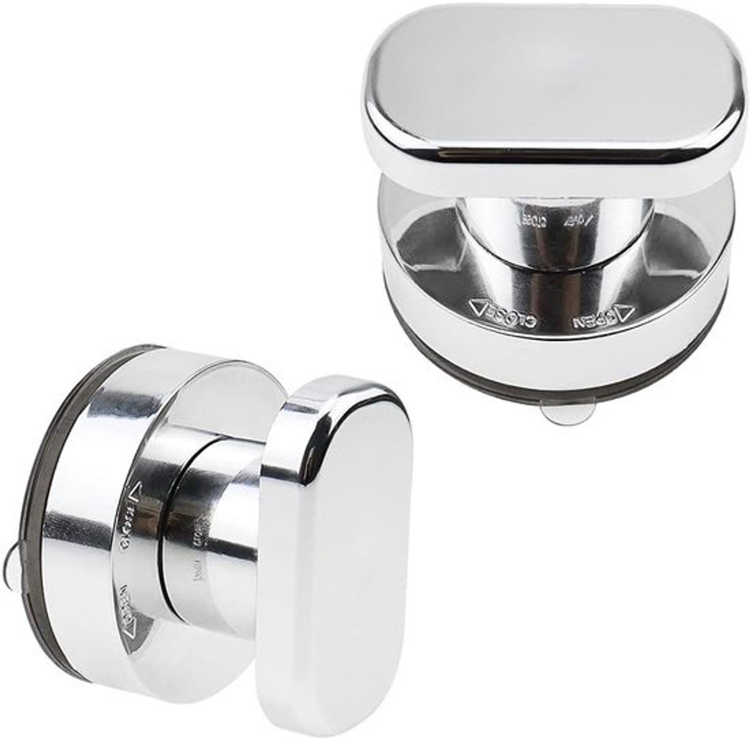 2 handgrepen met zuignap - Zilver - herbruikbaar - Draagbare handgreep - met sterke zuignap - voor glazen deuren - Ladekast - Kast - Koelkastdeur - Balkon