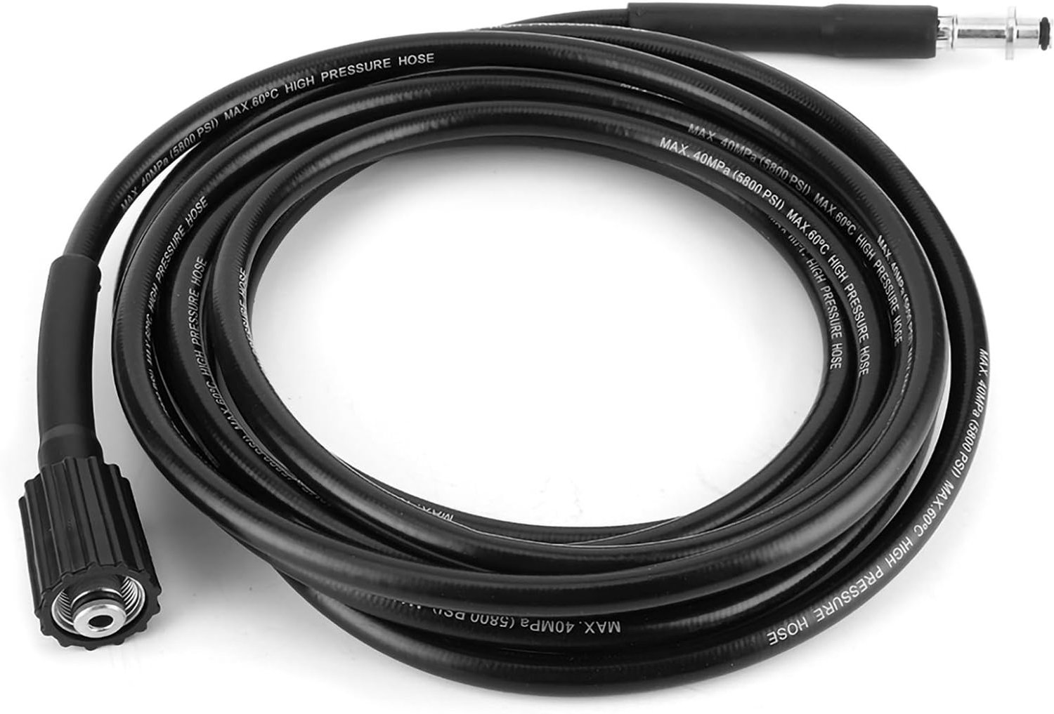 Hogedrukreiniger Slangbuis Waterleiding Reiniging Geschikt voor K2 K3 K4 K5 Ideale Afvoer Deblokkeren Duurzaam Rubbermateriaal Zwart Maximale Druk 40 MPa (6M)