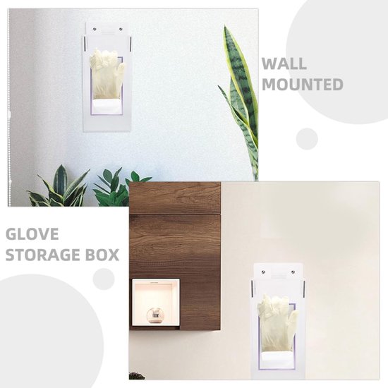2 Stuks Delige Transparante Handschoenhouder Wandhouder met Compartimenten voor Wegwerphandschoenen Draagbare Acryl Organizer voor Keuken Badkamer — afbeelding 3