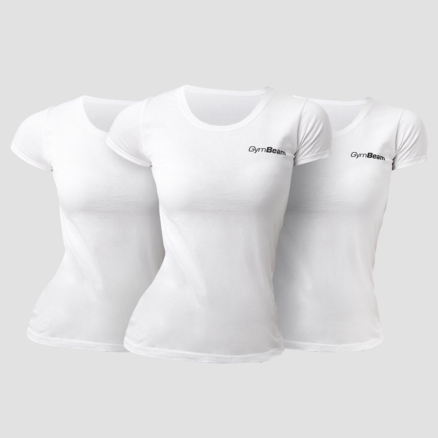 GymBeam Dames Basic T-shirt 3Pack Wit XXL 3pack