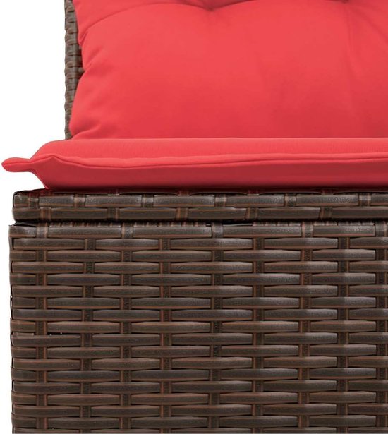 Poly rattan weerbestendig loungeset met opbergtas bruin 15.6 — afbeelding 4