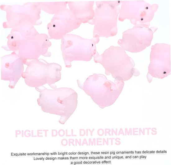 18 Stuks Varkentje Ornament Poppenhuis Decoratie Kleine Rubberen Eendjes Schattige Varkensmodellen Kleine Eendjes Varkens Cijfers Mini Dierenfiguren Hars Mos Telefoon Geval 3d — afbeelding 5