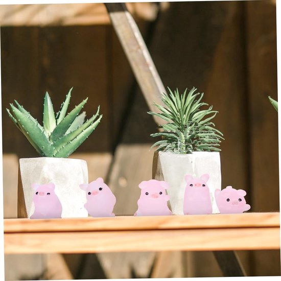 18 Stuks Varkentje Ornament Poppenhuis Decoratie Kleine Rubberen Eendjes Schattige Varkensmodellen Kleine Eendjes Varkens Cijfers Mini Dierenfiguren Hars Mos Telefoon Geval 3d — afbeelding 2