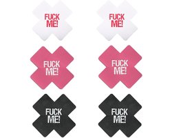 KFLY 20 stuks wegwerp-borstcovers, borststickers met sexy spreuken en glittermix voor rave-outfits, feesten - ShopVlot