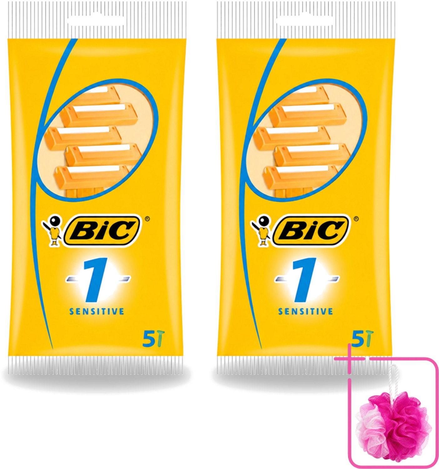2 x Bic - Scheermesjes - Sensitive - Enkel Mesje - Wegwerpmesjes - 5 Scheermesjes - Bulkverpakking - Gevoelige huid - Wegwerpscheermes