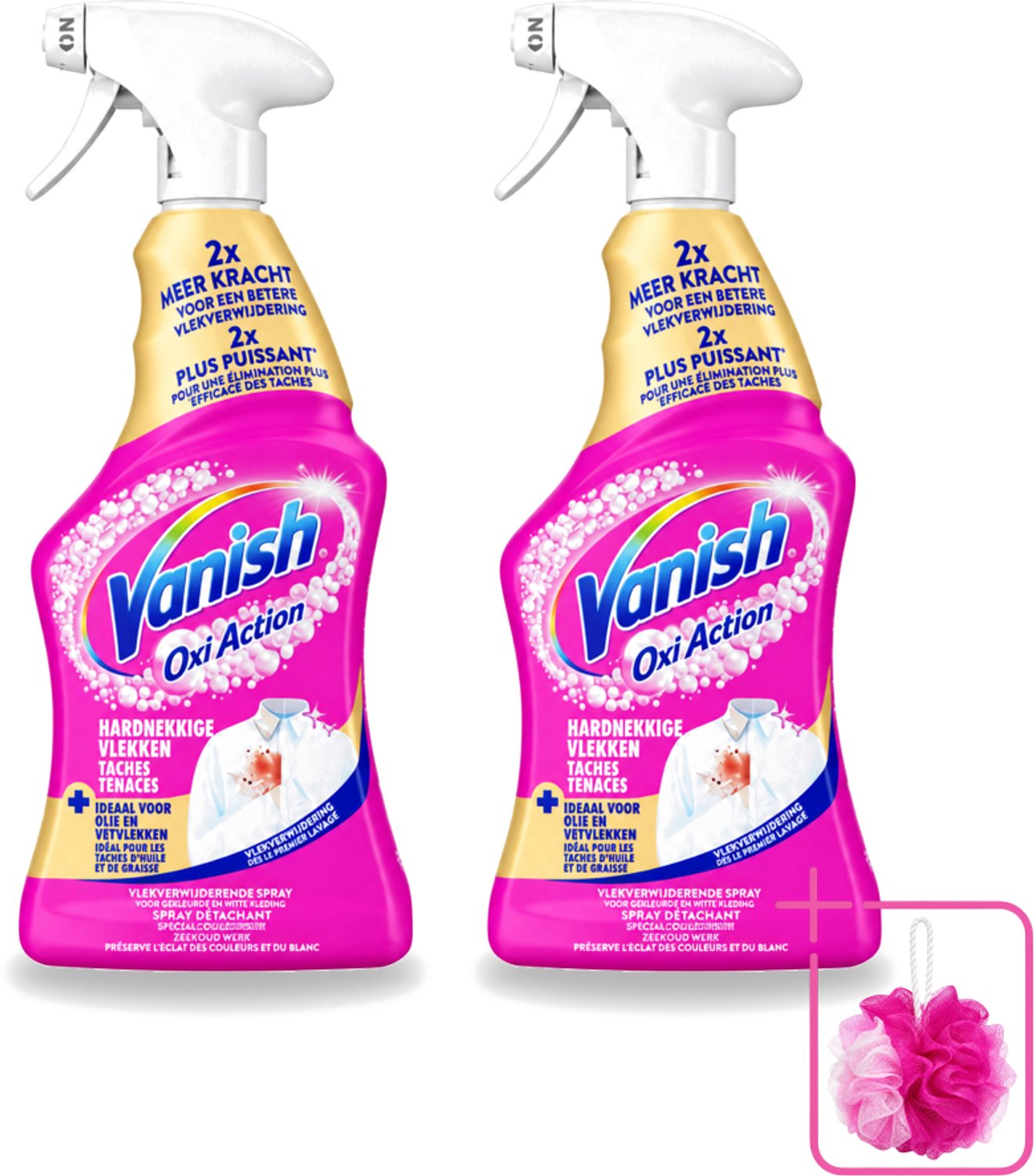 2 x Vanish – Vlekverwijderaar Spray – Hardnekkige Vlekken – 500 ml - Bulkverpakking - Vlekkenverwijderaar - Douchemop - Hardnekkige vlekken