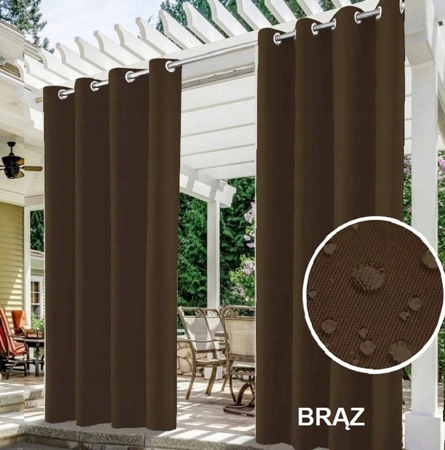 Waterdichte Tuindoek 155x220cm voor Tuinhuis, Terras, Balkon - Bruin
