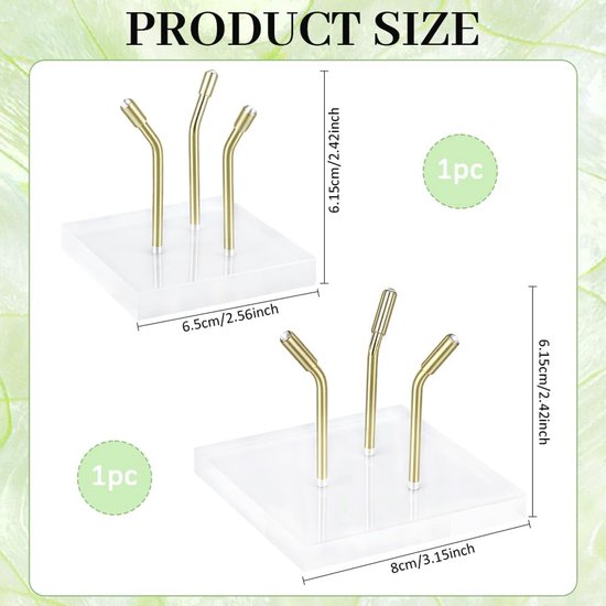 2 stuks kristallen bol displayhouder acryl vierkant kristallen bal standaard display basis moderne minimalistische standaard wereldbol stenen houder goud — afbeelding 4