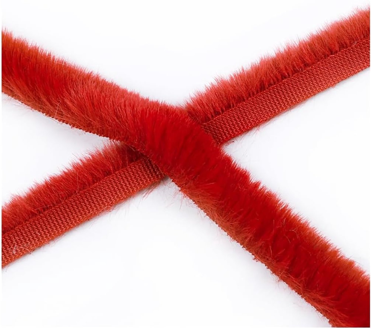 Kunstbont borduursel bont om te knutselen, doe-het-zelf handgemaakte kunstbontband, zacht pluche kunstbont, decoratieve band voor kostuums, decoratie, knutselen, #2 bordeauxrood, 1000 x 1