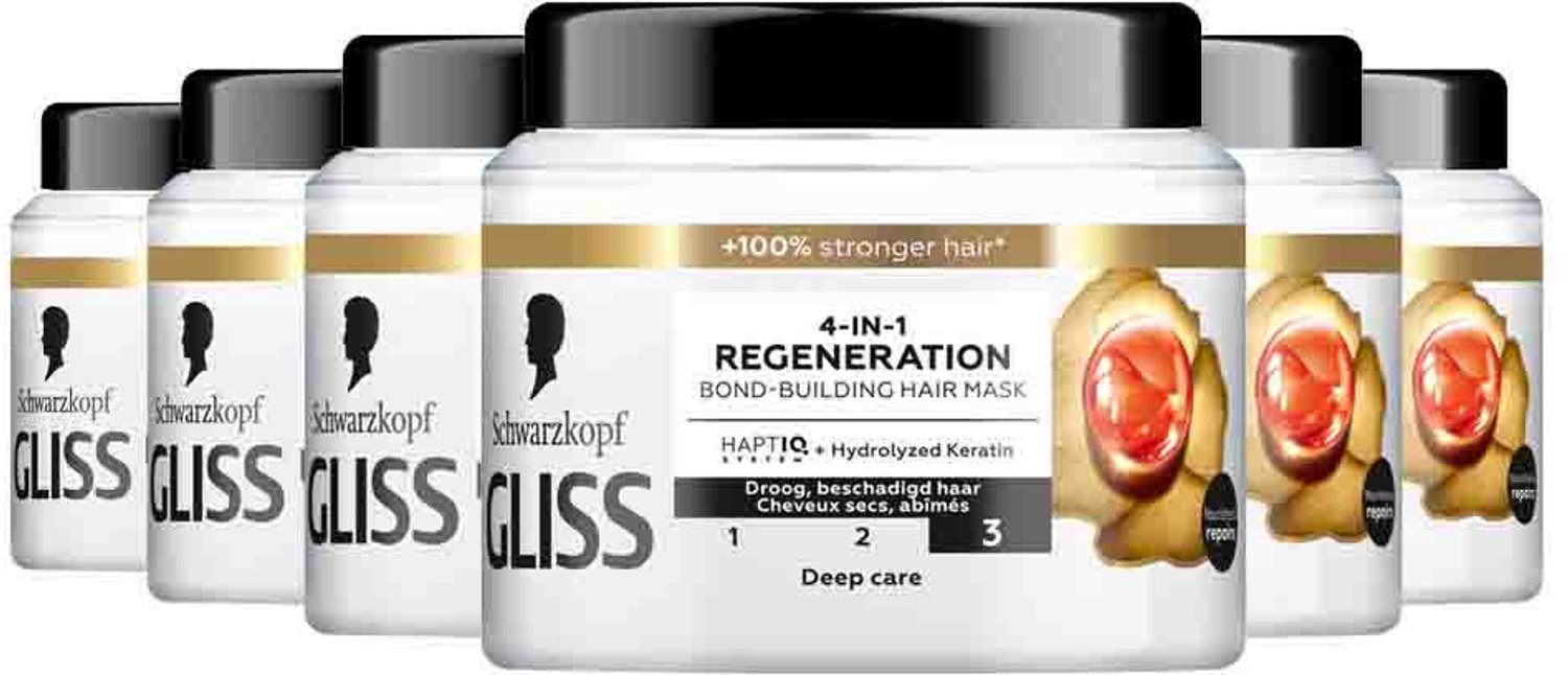 Bol.com Gliss Total Repair - Haarverzorging - Haarmasker - Diepe Verzorging - Cocooning Muskusgeur - Vermindert Haarbreuk - Besc... aanbieding