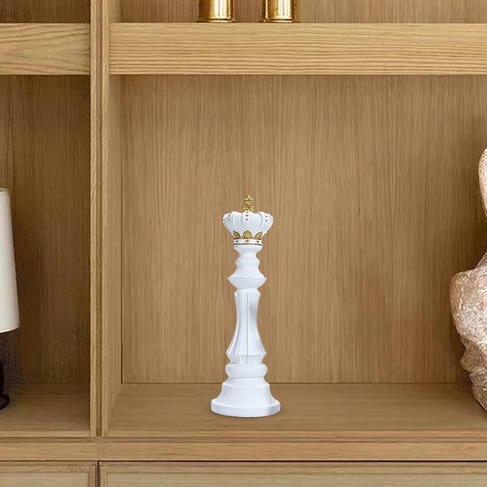 Hars Schaakstuk Decor - Schaakstandbeeld Schaakdecor, Bureaudecoratie Collectible Figurines | Creatieve en mooie Sculptuur Schaakstuk Sculptuur Hars Craft voor Slaapkamer Woonkamer Desktop — afbeelding 4
