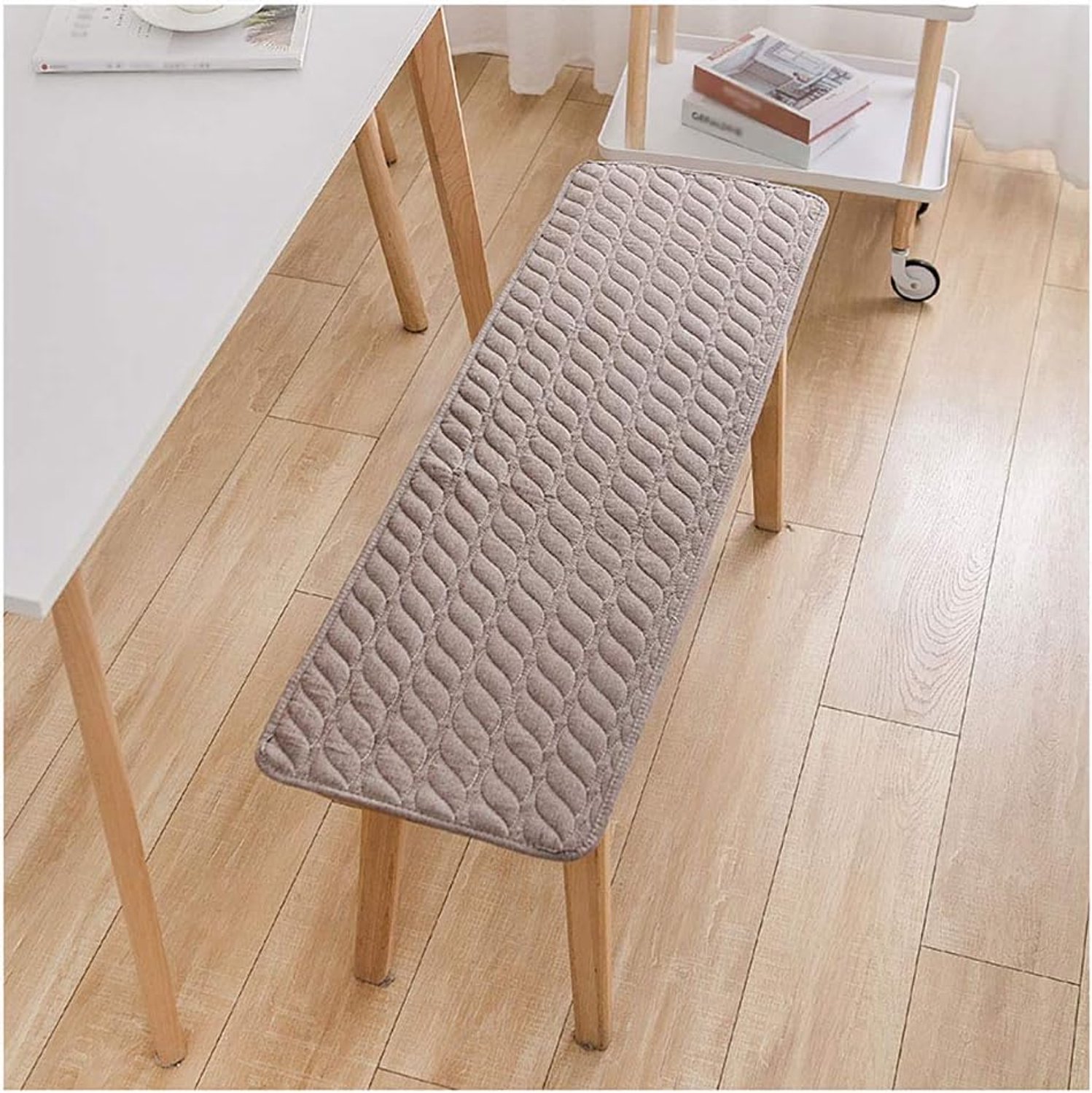 Bankkussen lange stoelpads, outdoor bankkussen kussen 2 of 3-zits bank stoel chusion pad voor tuinmeubelen schommel patio binnen buiten 2 cm dikbruin 100 × 35 cm (39 × 14 in)