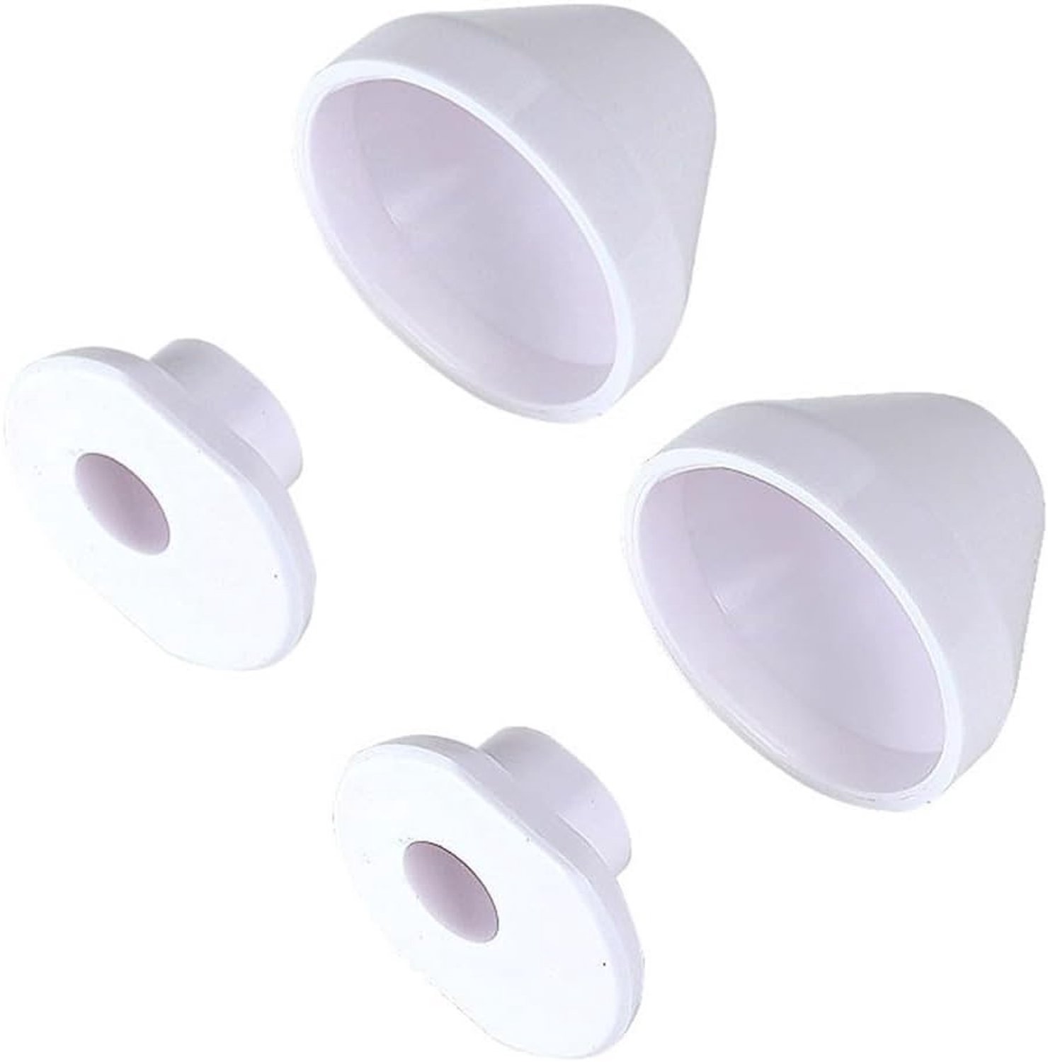 Universele Toilet Bouten Deksel Covers in Wit Plastic met Wasringen - Vervangingsonderdelen voor Toiletbevestiging en Badkameraccessoires