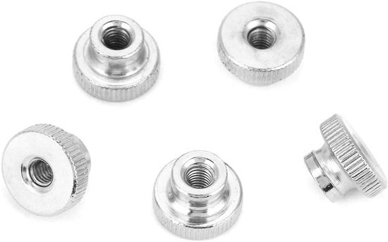 Lyrlody Gebedde Duimmoeren Assortiment Kit, M3 M4 M5 M6 M8 M8 M10 Vergulde Koolstofstalen Hand met Kegel de Duimmoeren, Kurled Duim voor 3D -printer Onderdelen Gereedschapskasten Kasten, Wijd (M5 (5 — afbeelding 5