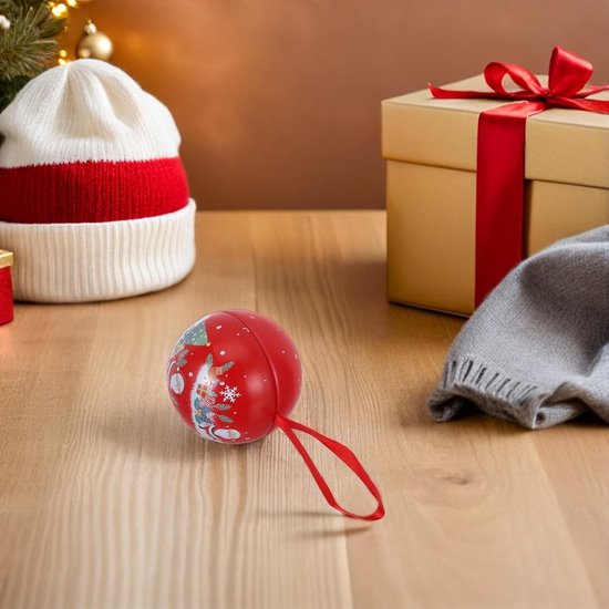 5 Stuks kerst hangende decoratie opbergboxen snoep kerst decoratie koektrommel metalen blikken met deksel losse theepot kerstversieringen voor kinderen — afbeelding 4