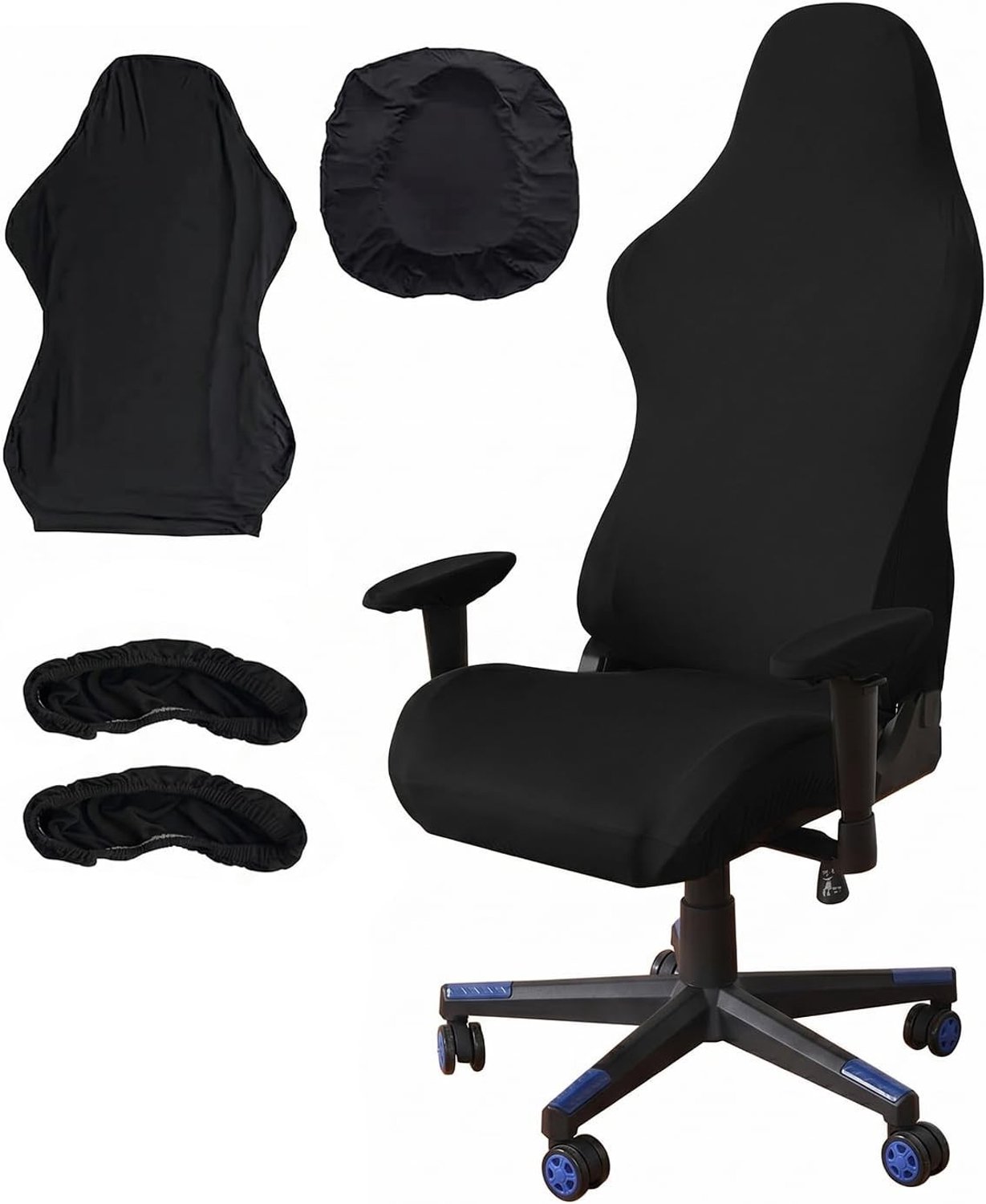 Gamingstoelhoes - Multikleur - 4-delige Set Elastische Beschermhoes voor Gamer- en Computerstoelen