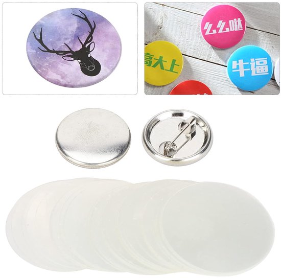100 stuks pinknop ronde veiligheidsbadge embleem medaille onderdelen benodigdheden voor handwerk geschenken souvenirs (25MM metal badges 100 sets) — afbeelding 3