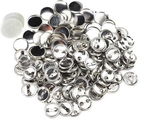100 stuks pinknop ronde veiligheidsbadge embleem medaille onderdelen benodigdheden voor handwerk geschenken souvenirs (25MM metal badges 100 sets) — afbeelding 2