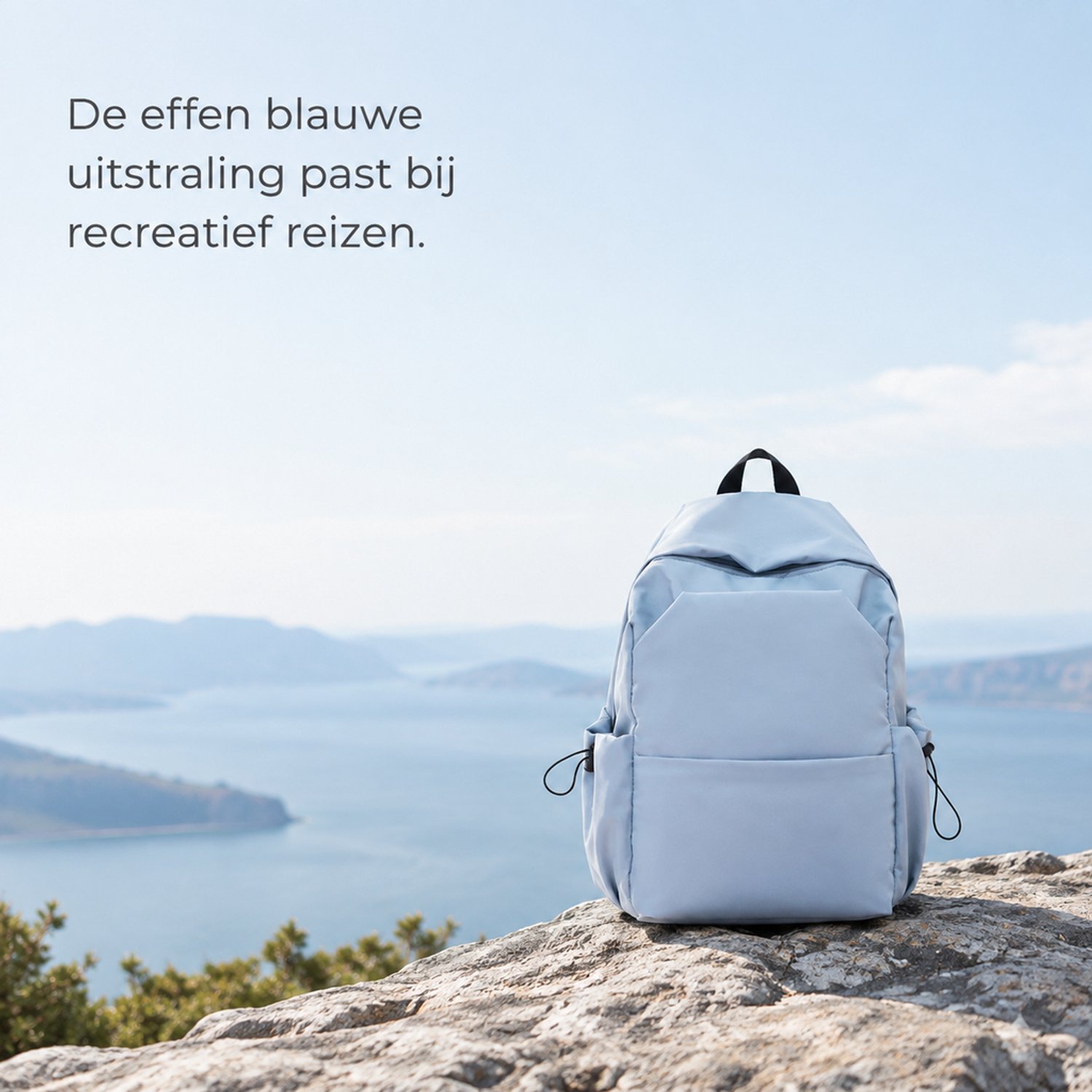 Rugzak - effen blauw - voor recreatief reizen