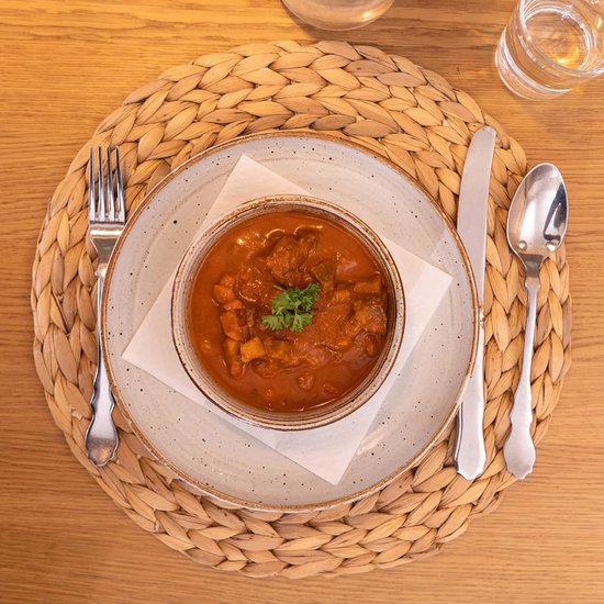 10 stuks, ronde geweven placemats voor natuurlijke waterhyacinten, gevlochten rietjes tafelmatten voor eettafel, kerstplacemats (35 cm) — afbeelding 4
