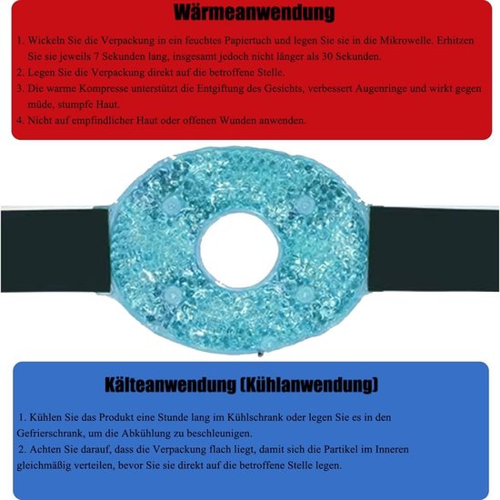 2 stuks gel-knie-koelpads met magische riemen, herbruikbare koelmanchet, koelkussen, koud, warm, kompressen voor kniepijn, gewrichtspijn, letsel, kneuzingen, blauw — afbeelding 4
