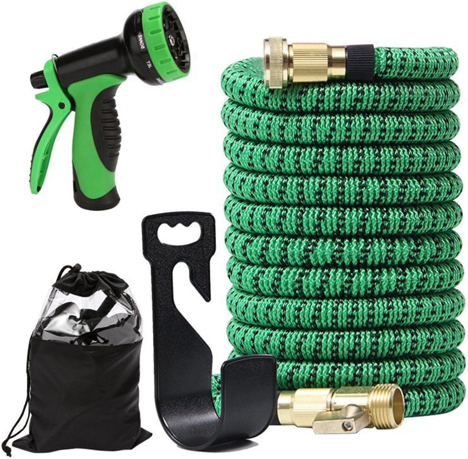 Gardenslang, knikvrije flexibele stretchslang, uitbreidbare tuinslang met multifunctionele mondstuk voor tuinwater, autowassen, huisdierenbaden,75ft