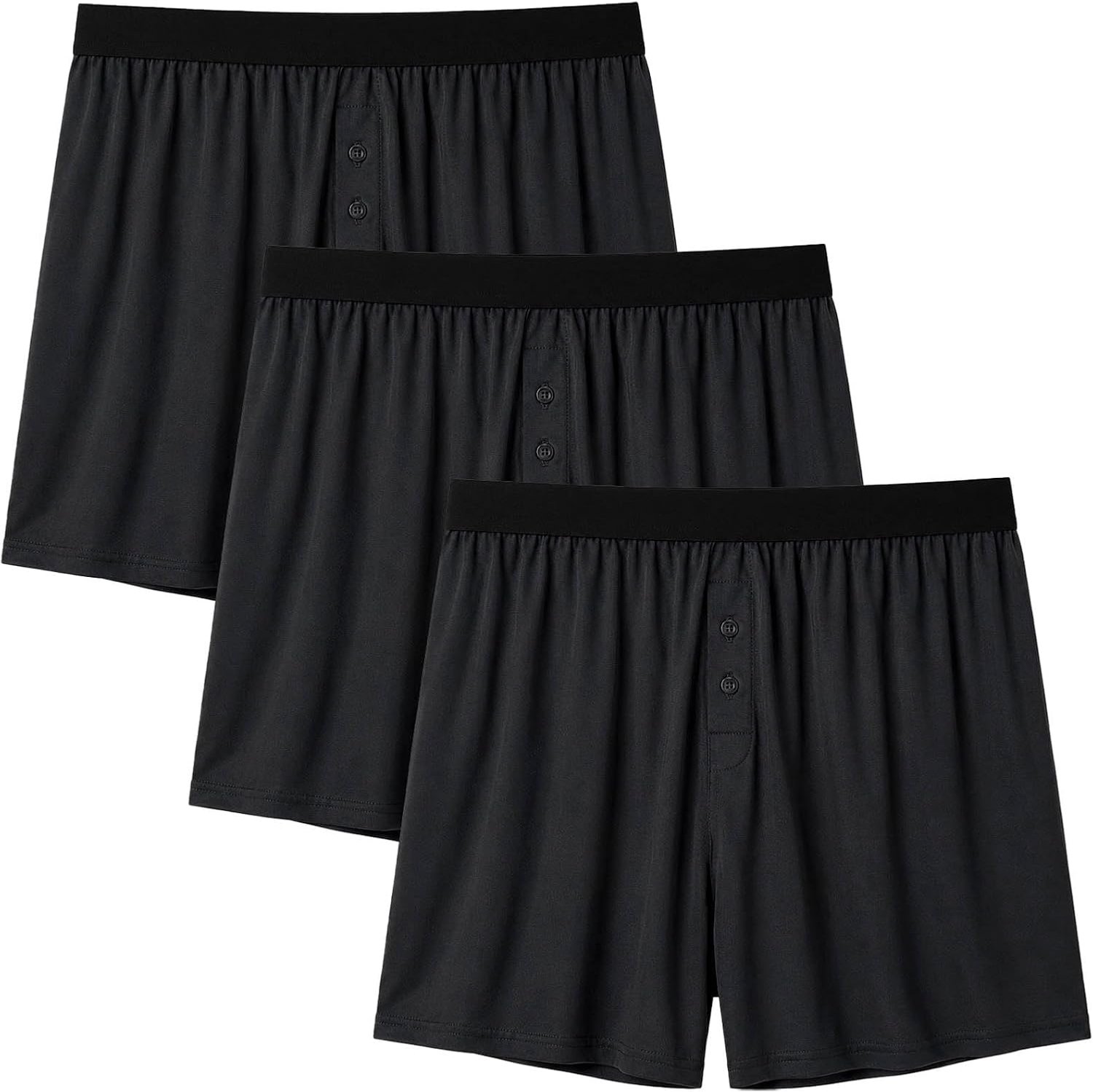 Hellomamma Losse Heren Bamboe Boxershorts: Ondergoed met Knoopsluiting