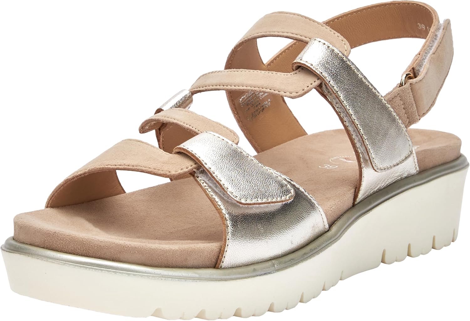 ARA Dames Sandalen Bilbao Leer Platinum Sand