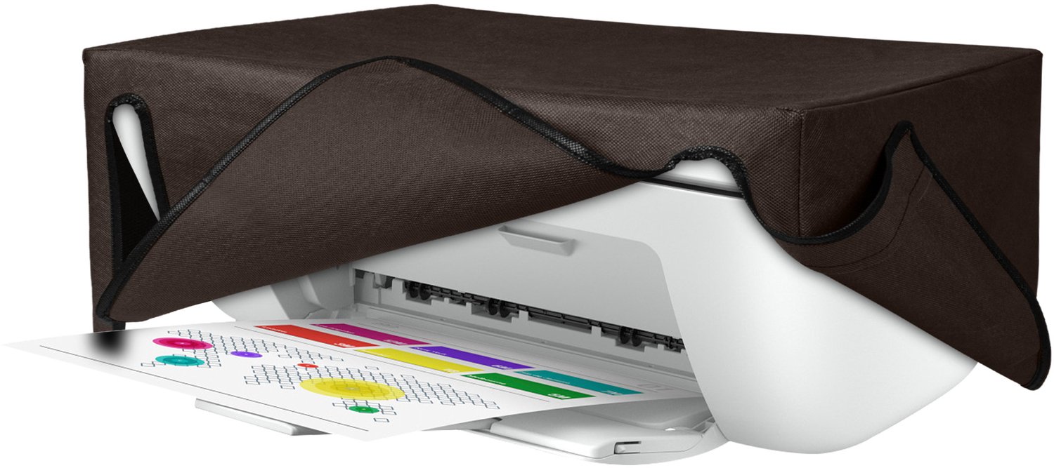 kwmobile hoes geschikt voor HP DeskJet 2755e / 2720e / 2710e / 2820e / 2721e - Beschermhoes voor printer - Stofhoes in chocoladebruin