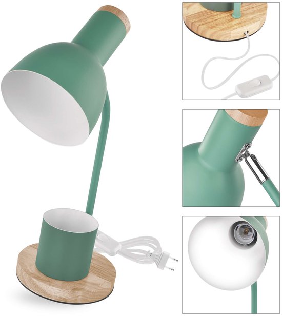 EMOS POPPY-tafellamp voor een E27-gloeilamp, groen, Z7640GR — afbeelding 4