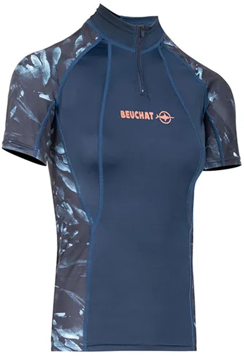 Beuchat Atoll Korte Mouw Rash Guard Blauw M Vrouw