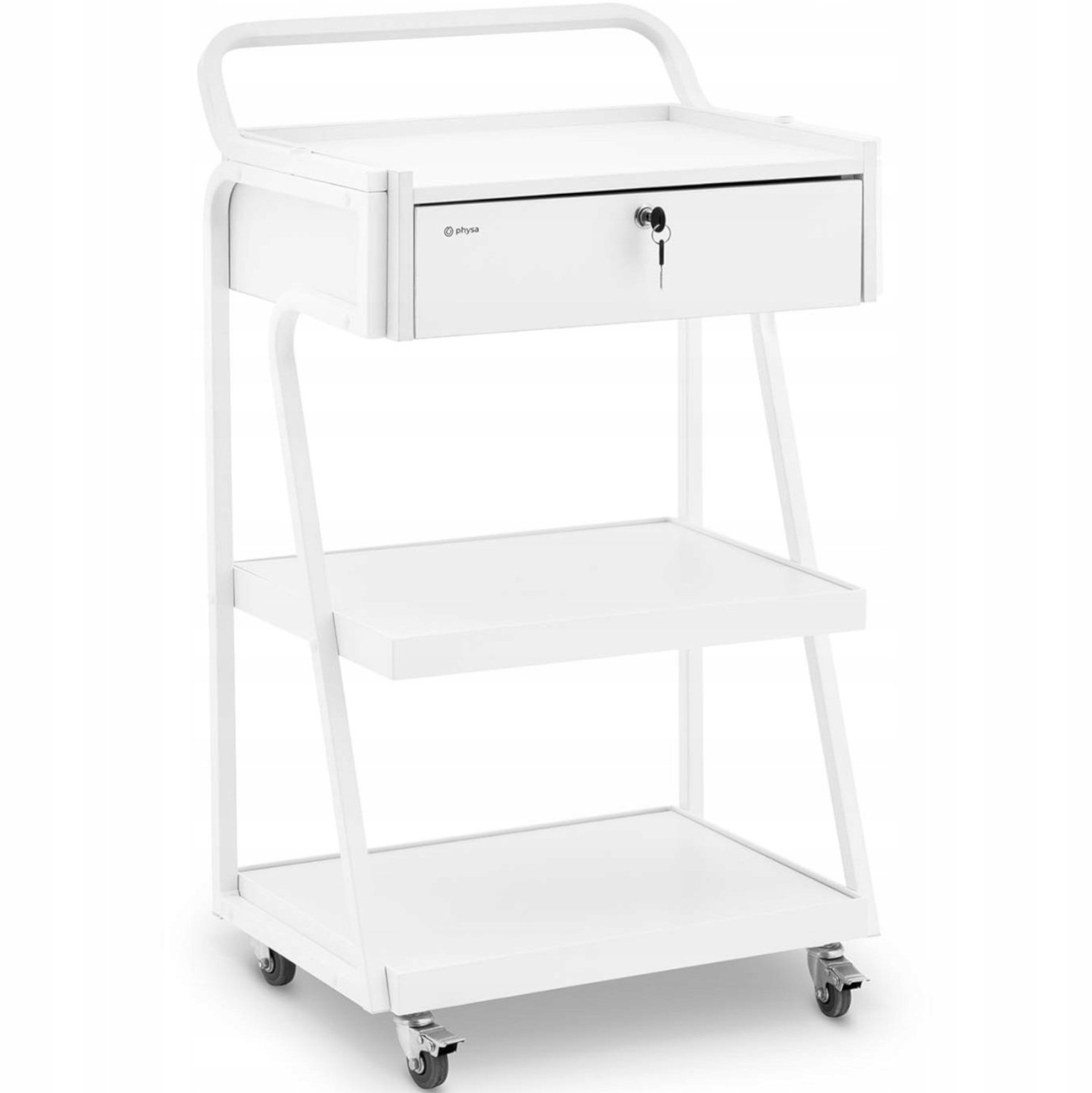 Cosmetica Trolley Kapper met Lade - Wit - 55x39x90 cm