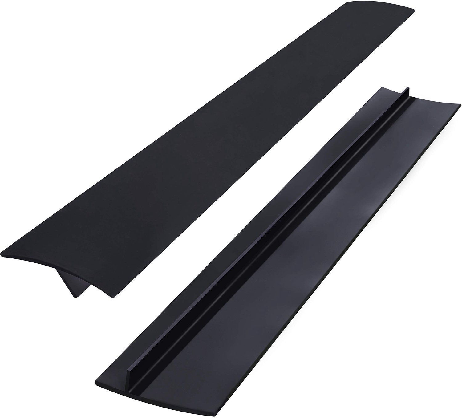 Famanu – Siliconen kloofafdekking voor keuken en apparatuur, sealstrip van ca. 53,3 cm, verpakking van 2 stuks, zwart