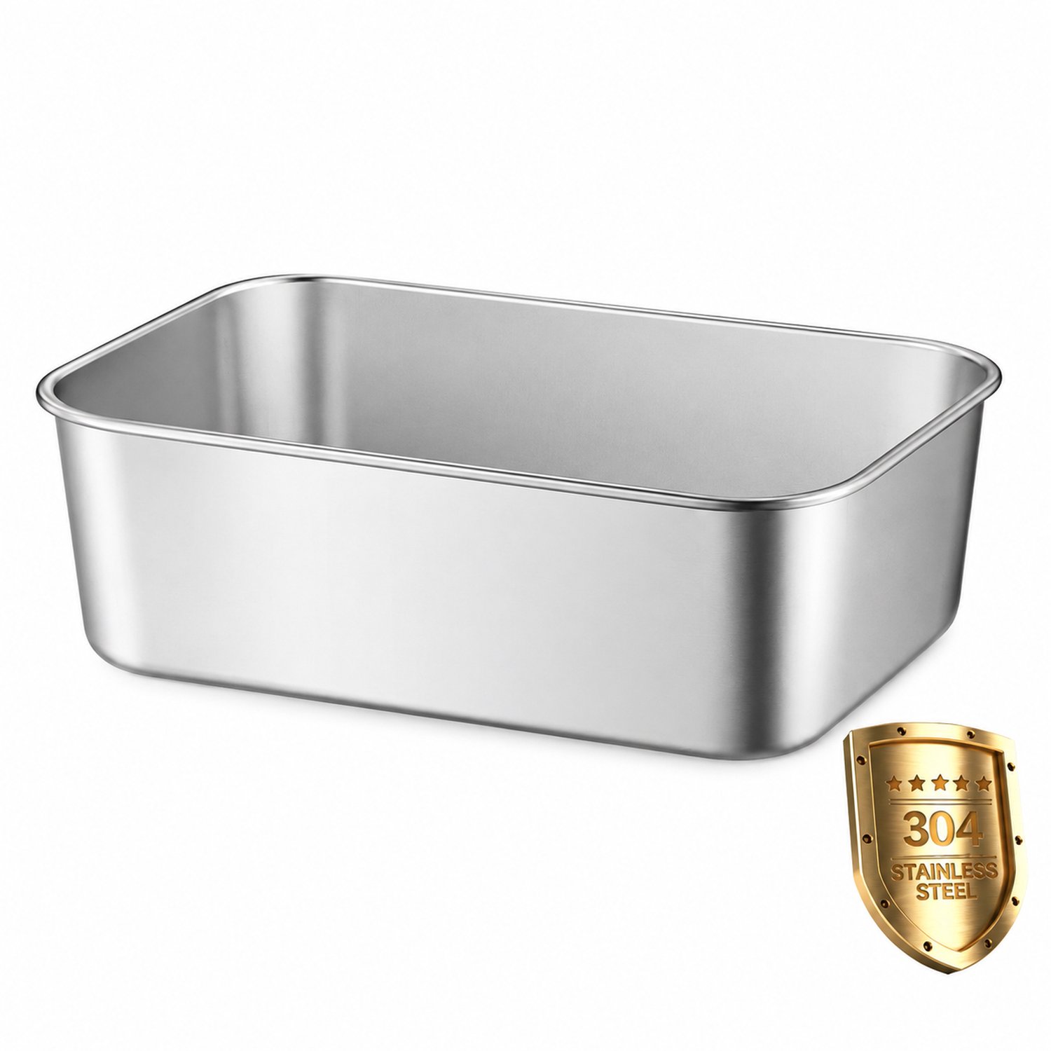 Bewaarbak van 304 roestvrij staal, 1100 ml, één vak, zonder deksel, 1 stuk