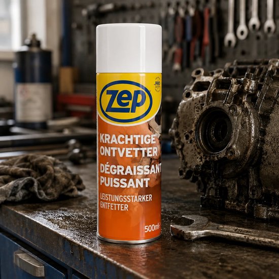 ZEP Krachtige Ontvetter 500 ml – Verwijdert Vet, Olie, Teer en Lijm, Veelzijdige Reiniger voor Metaal, Glas en Kunststof
