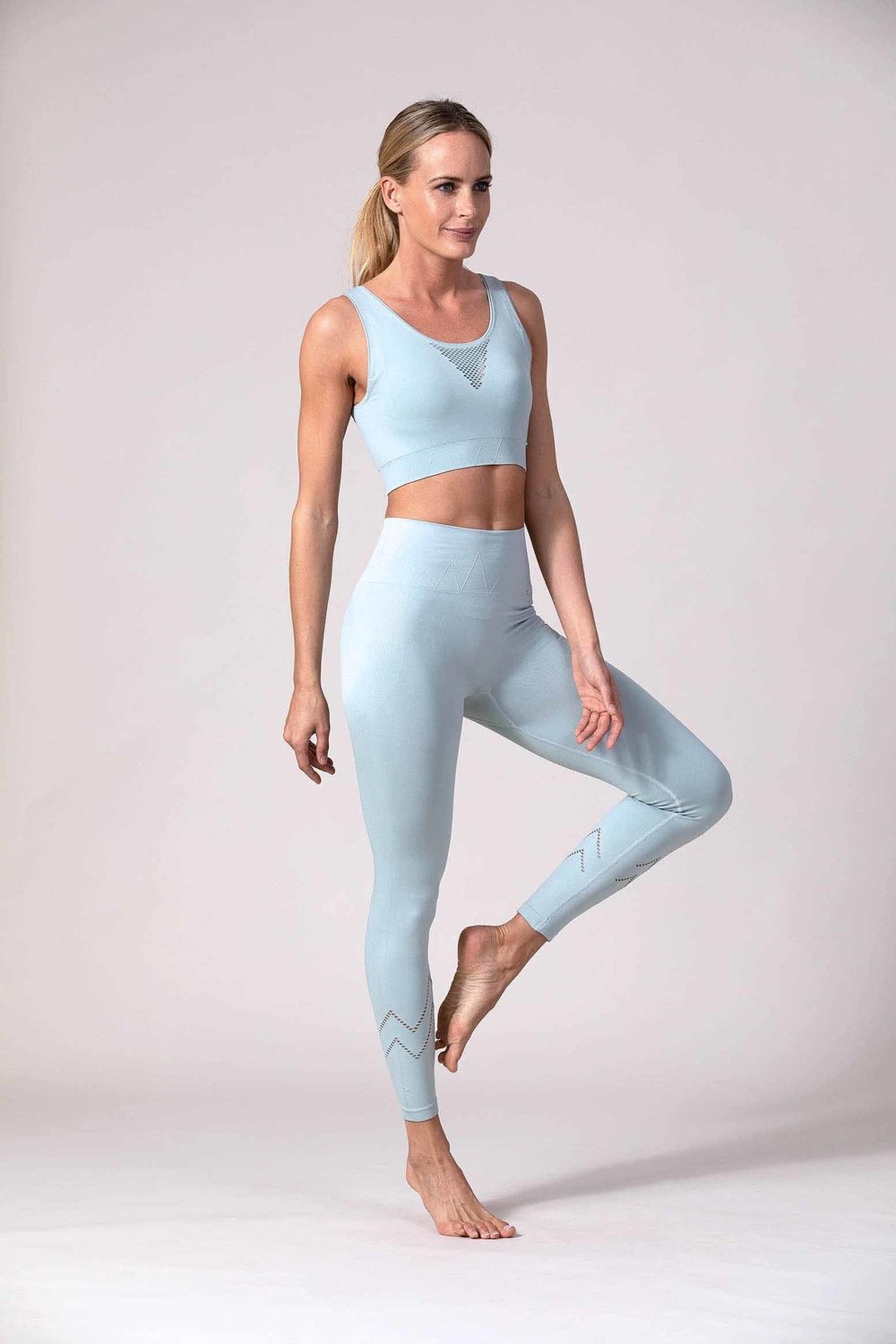 REVIVE Castelo - Sportlegging Dames - High Waist, Fitness - Mirage Grey - Maat S