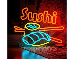LED neon teken - kleurrijk ontwerp - sushi, ramen, dumpling - sfeervolle verlichting voor restaurant - Vemera
