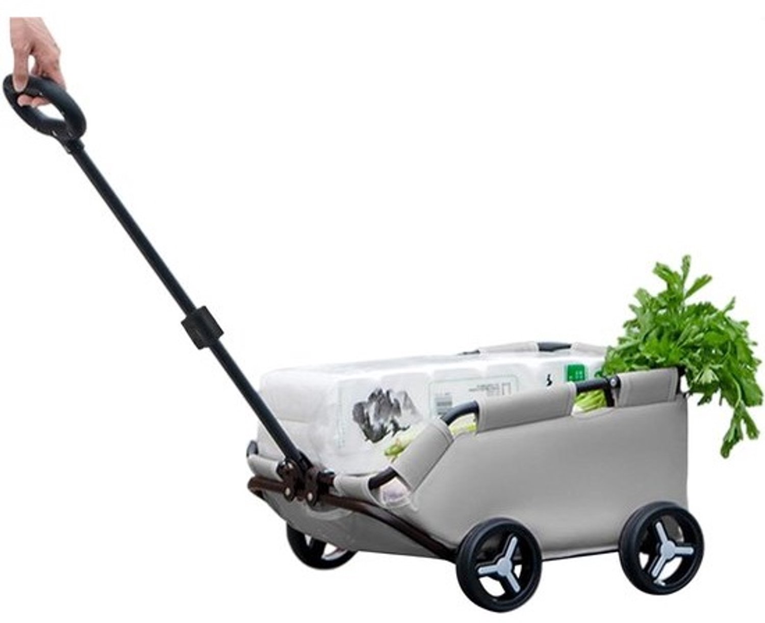 Huisdierenbuggy - Hondenwagen - voor transport - Voor reizen met huisdieren - Eenvoudig inklapbaar - 58 x 41 x 16 cm - Grijs