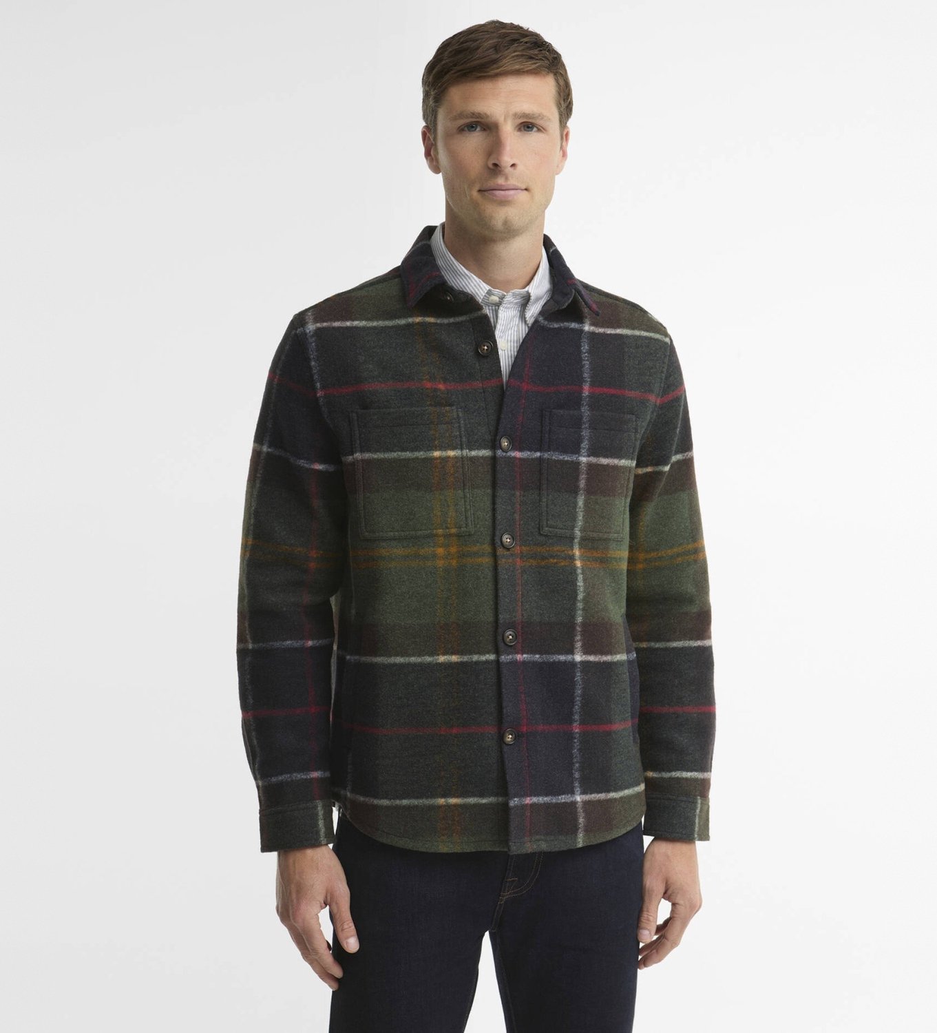 Barbour Overshirt Woodlane Classic Tartan - Maat M - Heren