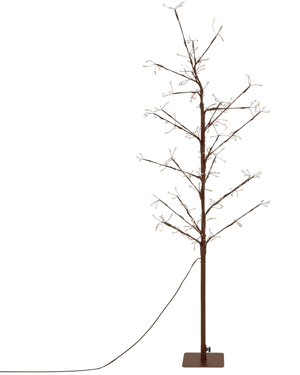 ECD Germany LED Lichtboom 150cm voor buiten en binnen 855 warm witte LED's metalen kerstboom met timer en dimmer, sfeerboom met stabiele voet voor tuin, balkon en woonkamer, met IP44