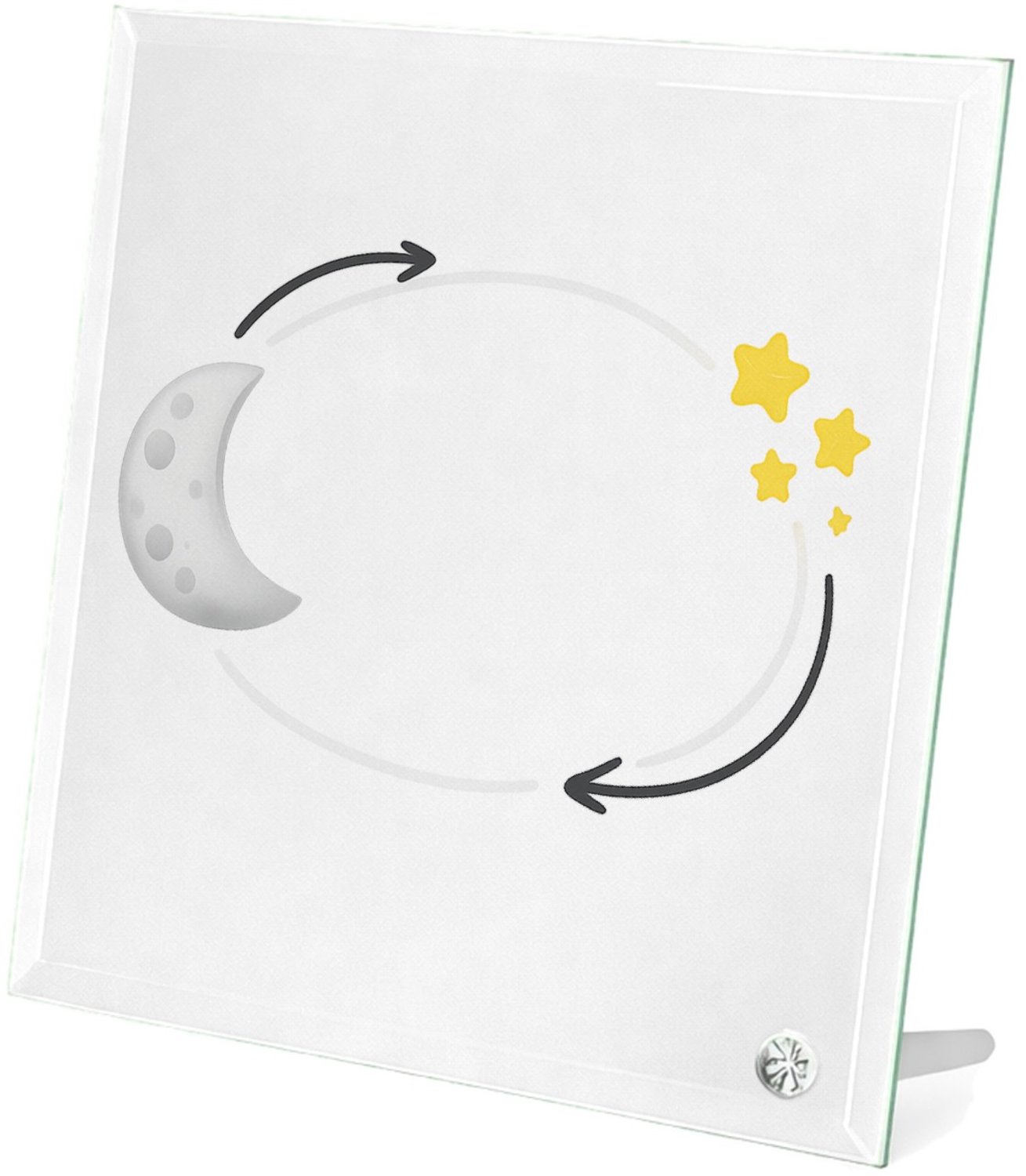 Mr Cadeautjes Glasframe 20 x 20 - design Een liefdevolle boodschap in dezelfde compacte, persoonlijke | cadeau Wit