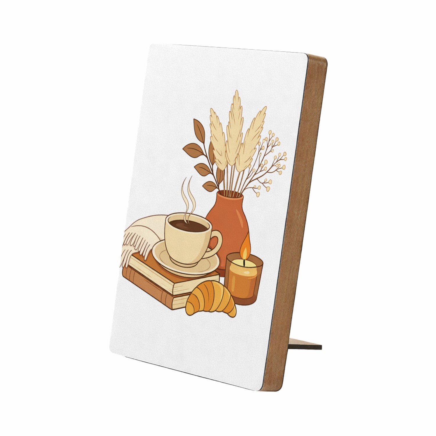 Mr Cadeautjes Glasframe/MDF 12,7 x 17,8 - design Een minimalistische woontekstprint met een zachte, bemoedige | cadeau Wit