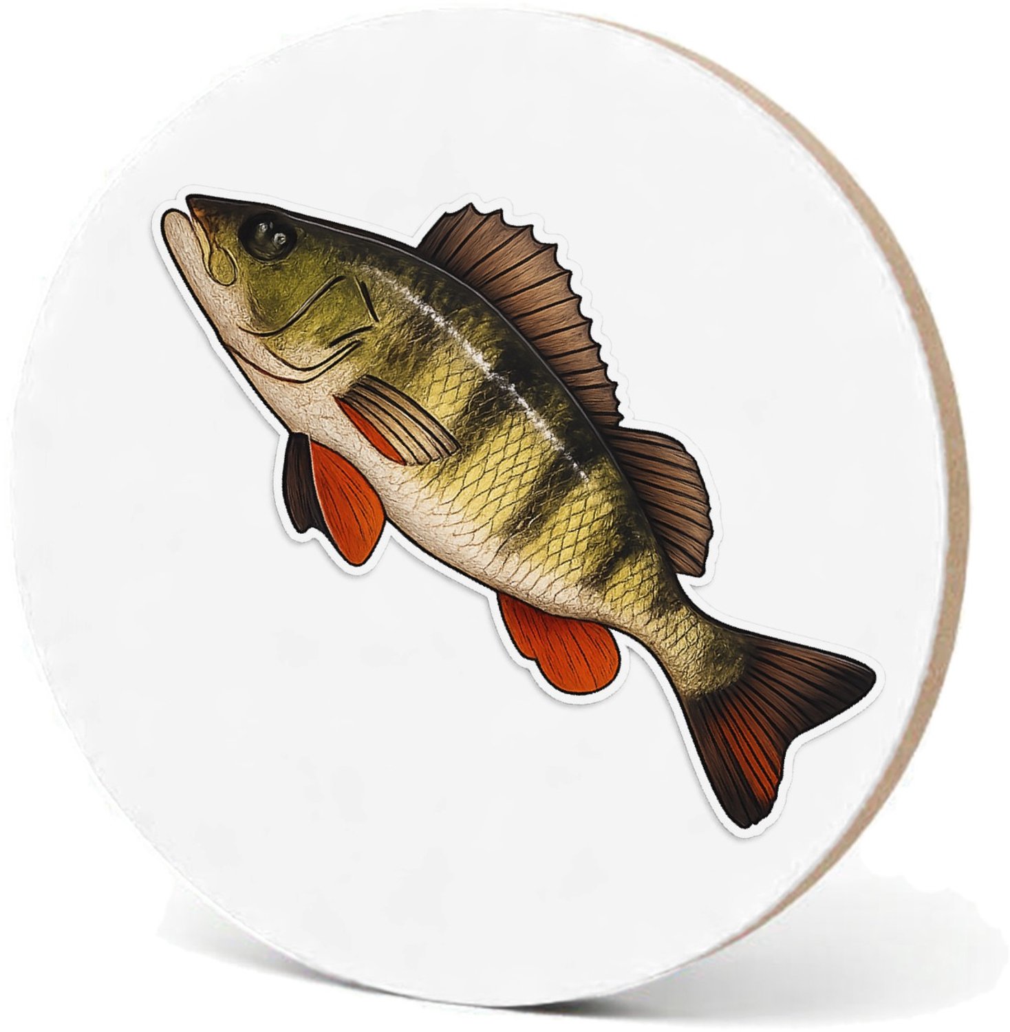 Mr Cadeautjes MDF fotolijst - design Grafische salamander op rotsrand | cadeau Wit