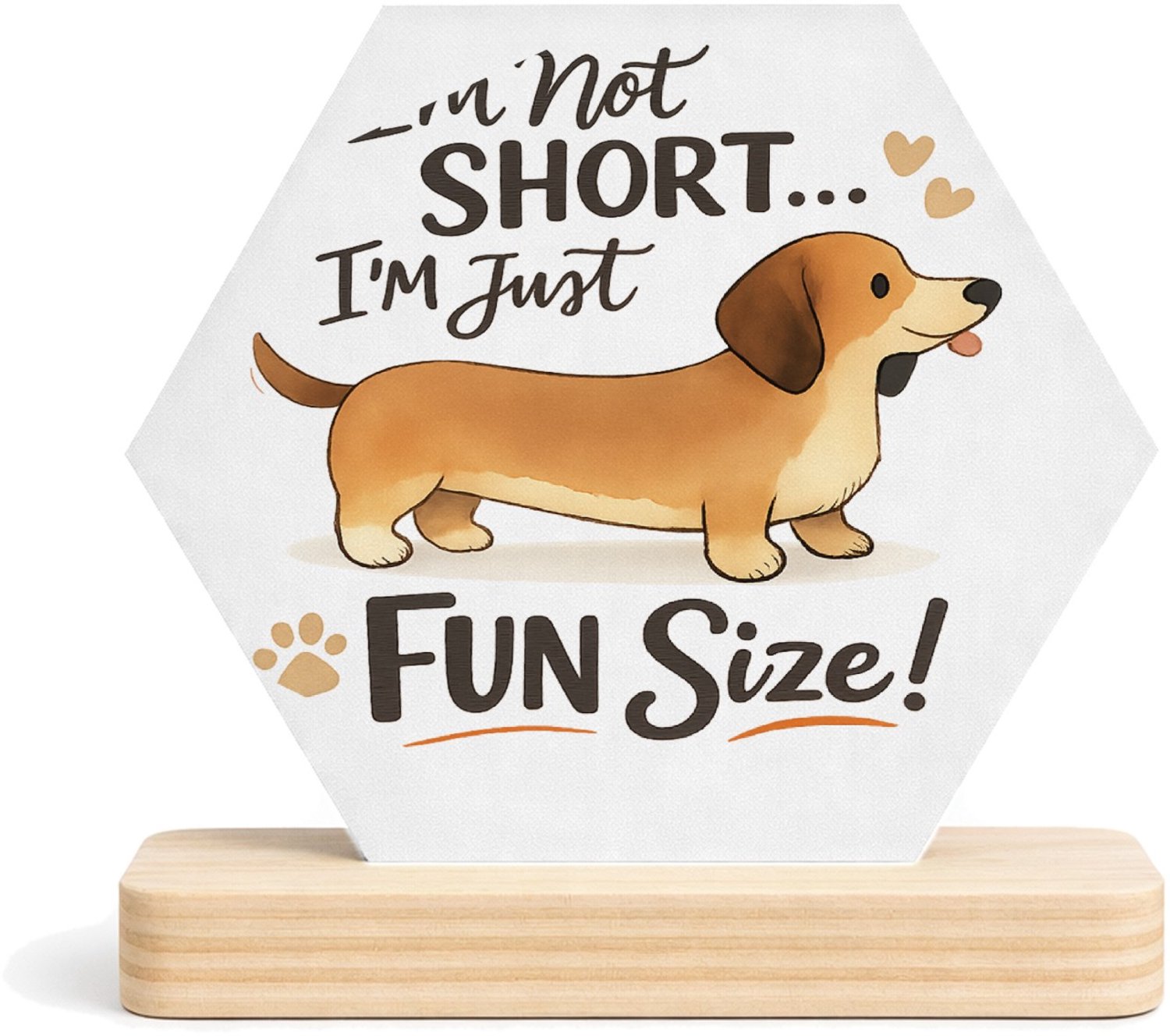 Mr Cadeautjes MDF fotolijst/inleg hexagon 14 x 13 - design Een vrolijke dieren-quote met een andere huisdierliefde, opg | cadeau Wit