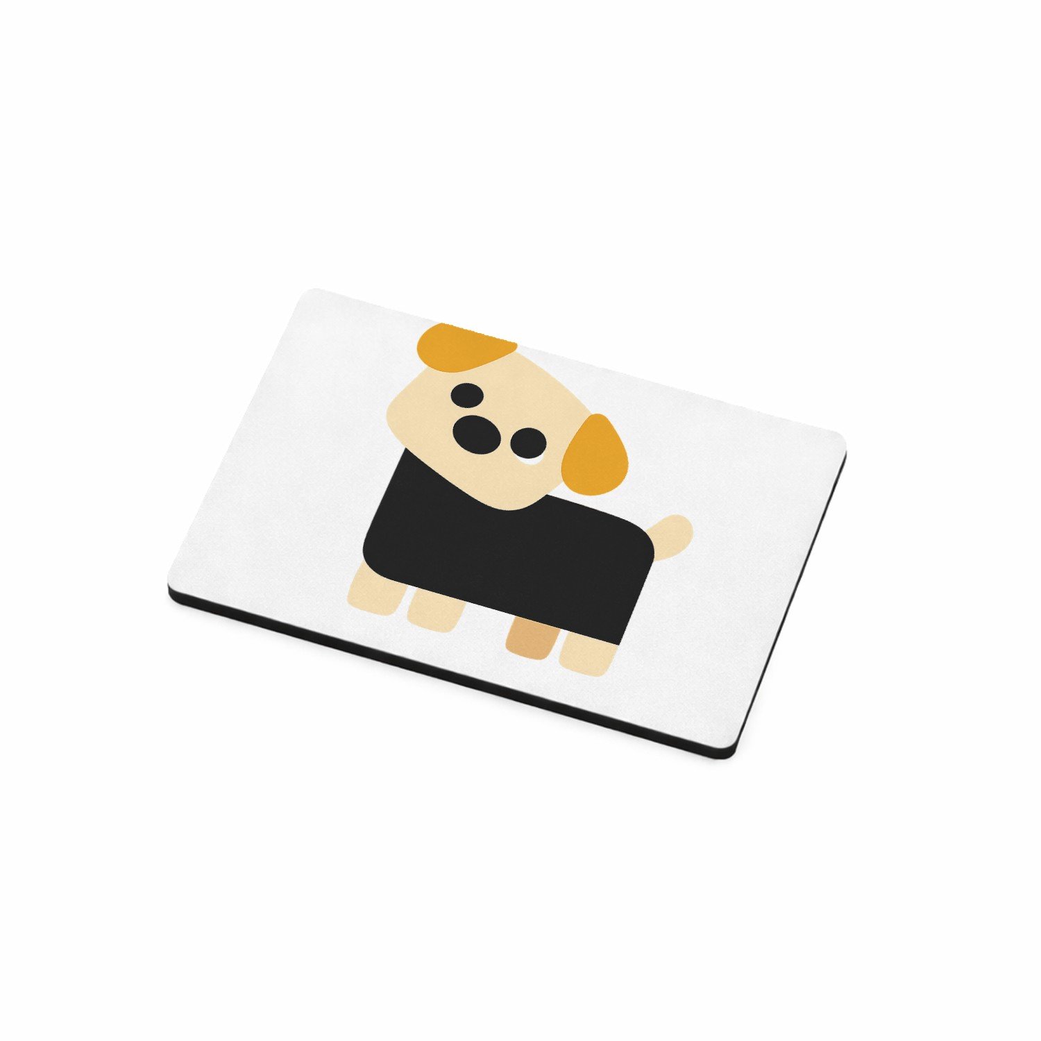 Mr Cadeautjes MDF magnetische fotolijst 7,5 x 5 - design Minimalistische hond met eigenwijze blik | cadeau Wit
