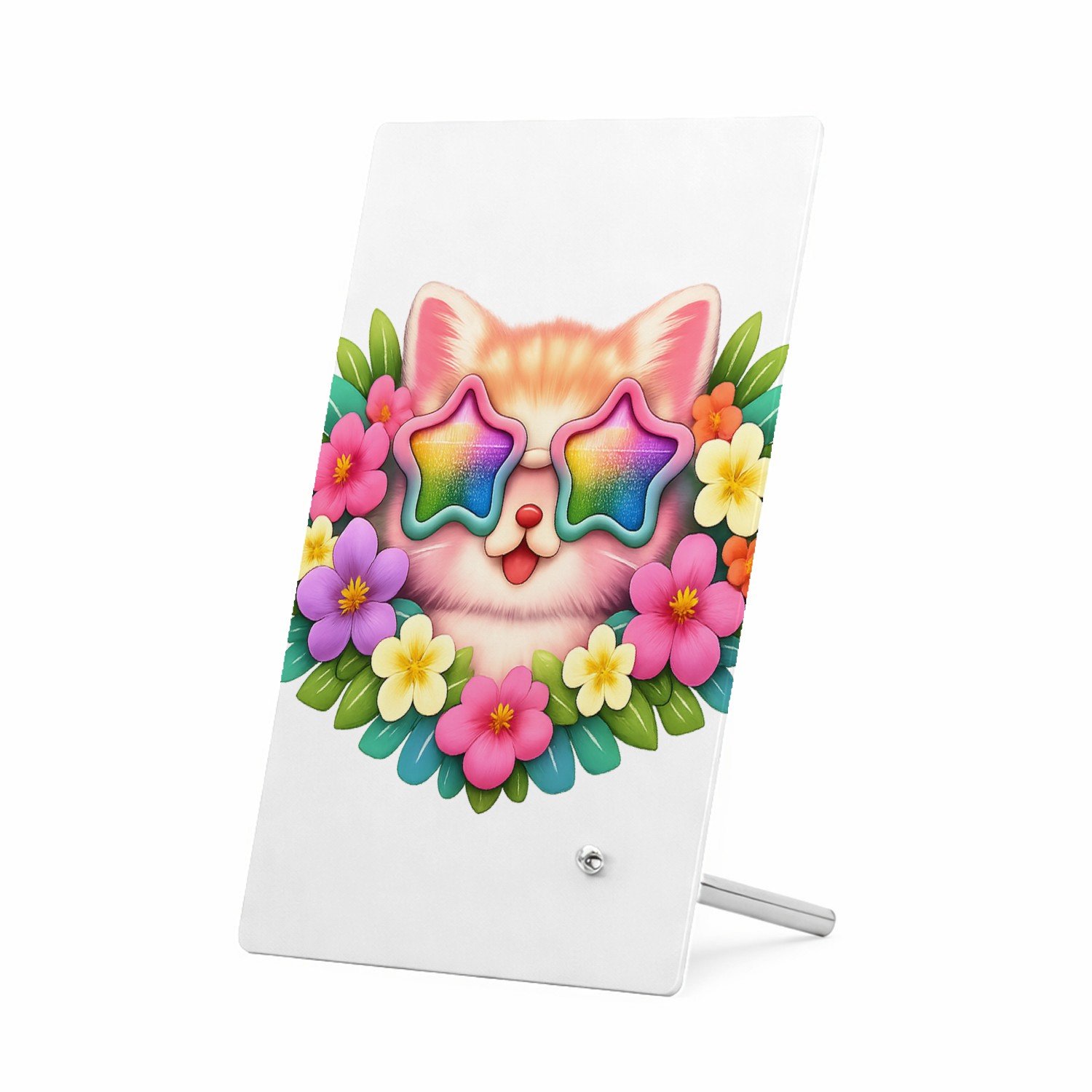 Mr Cadeautjes Glasframe 11 x 16 - design Een stoer en vrolijk fantasiedier als centraal badge-motief | cadeau Wit
