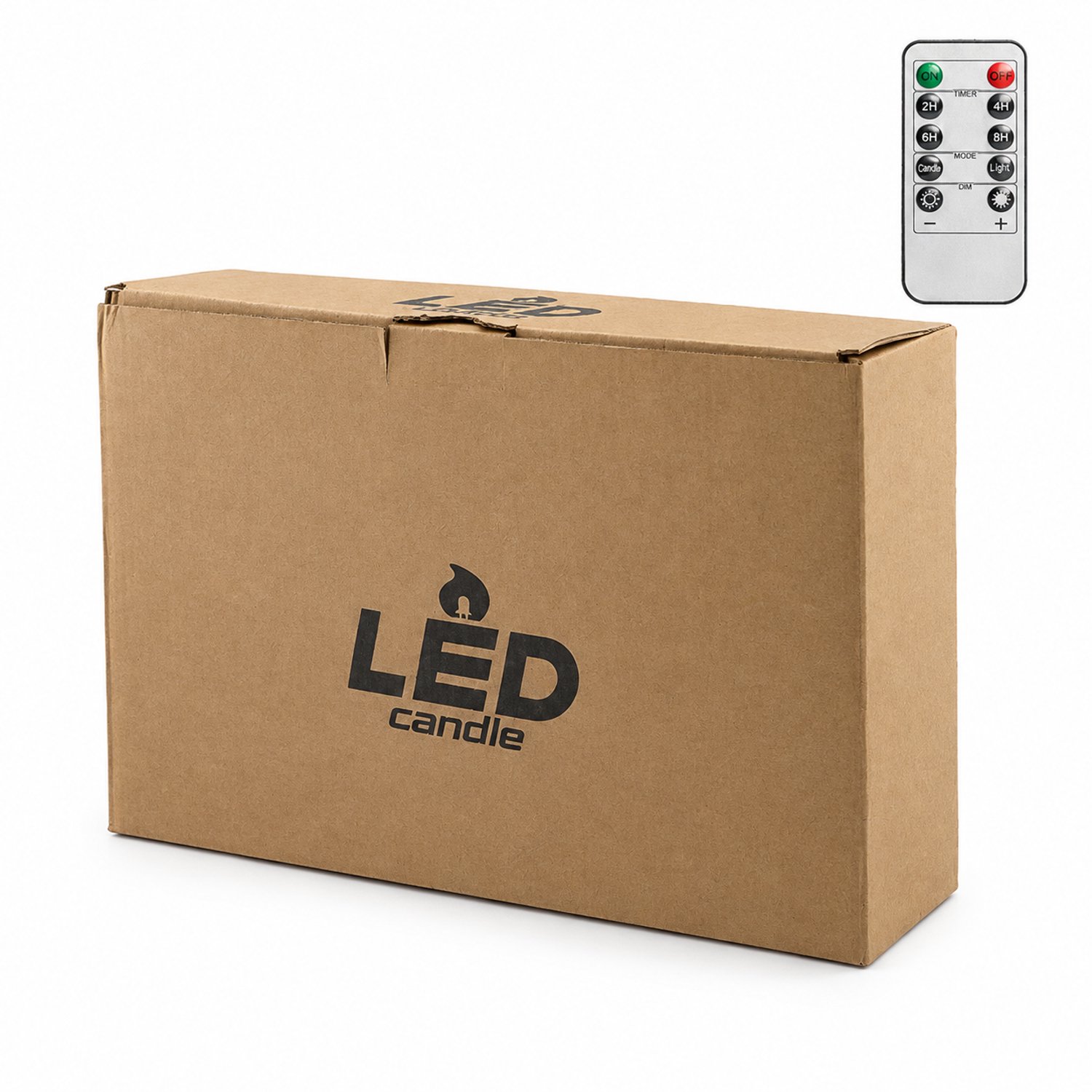 SWGOTA led kaarsen, set van 5 met schuine bovenrand, glad oppervlak en kogelvormige lichtkop, met afstandsbediening, in doos, zonder batterijen Ivoor