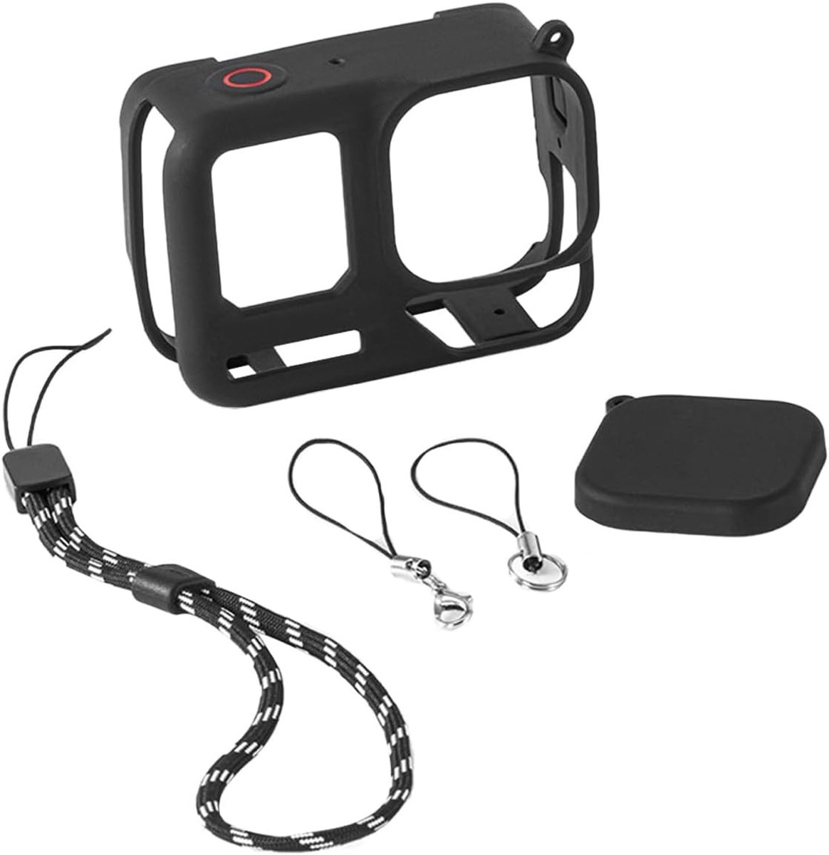 Schokbestendige Silicone Hoes voor Lens - Anti-kras Frame en Valbescherming voor 360 Ace Pro 2