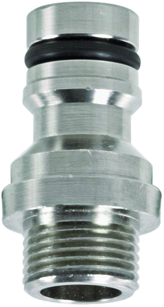 GEKA plus koppelstuk buitendraad 1/2 inch messing vernikkeld