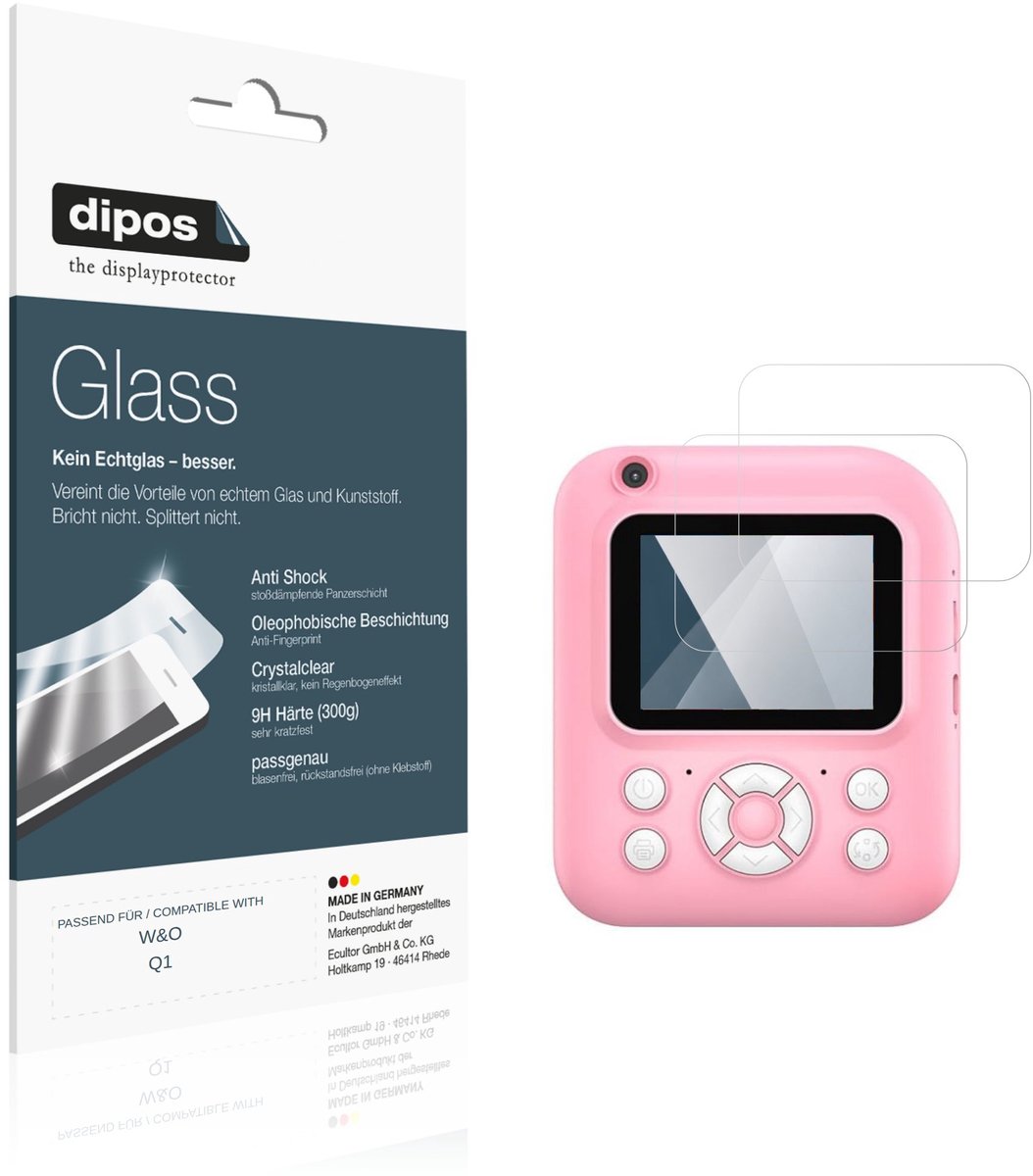dipos – 2x Pantserfolie geschikt voor W&O Q1 | 9H Screenprotector